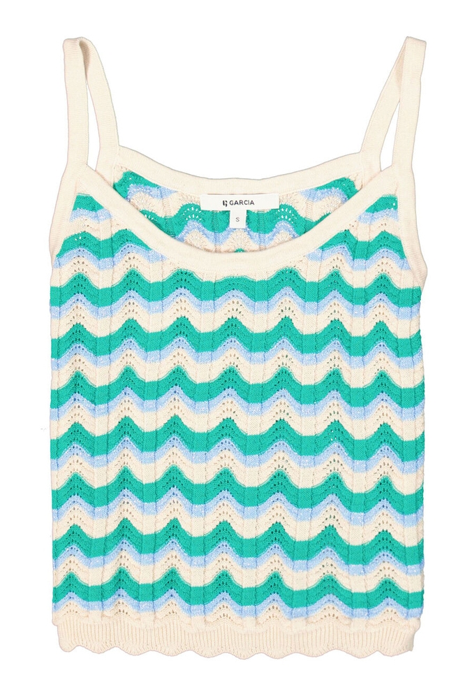 SINGLET MET PRINT F50024 636 VIVID GREEN
